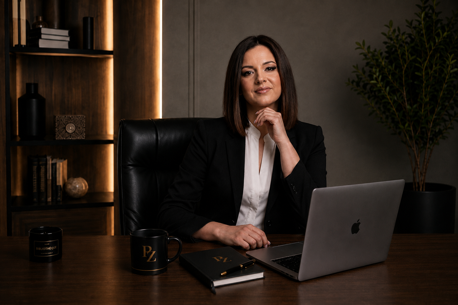 Patrycja Zonenberg przy biurku